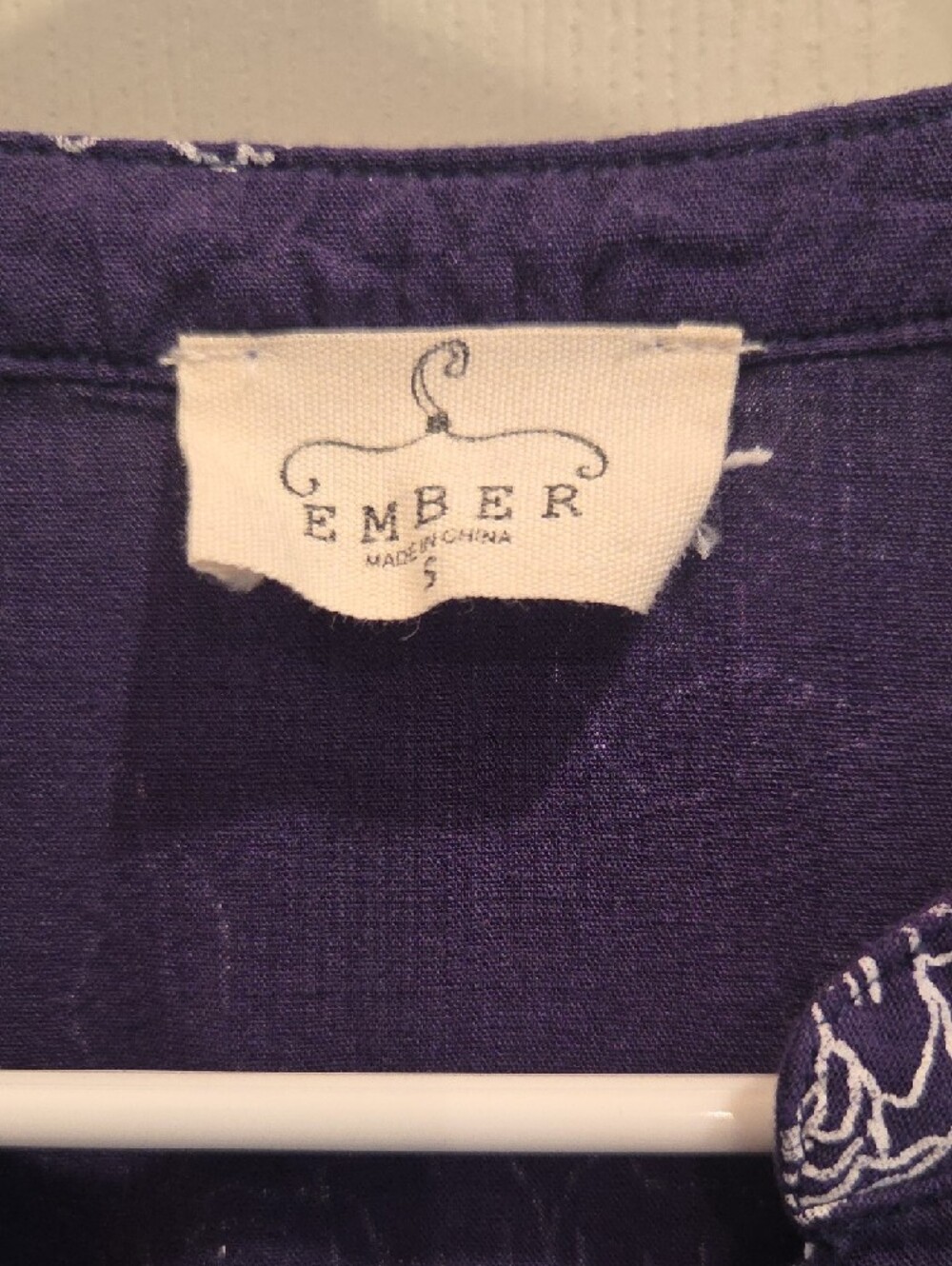 3/$10 Sleeveless Navy Floral Button-Front Tank Top - Picture 2 of 3